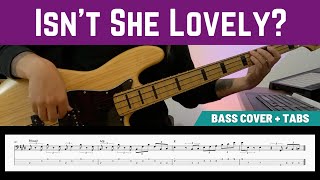 Stevie Wonder - Isn't She Lovely? (Bass Cover   PlayAlong TAB)