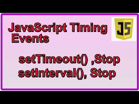 JavaScript Timing Events