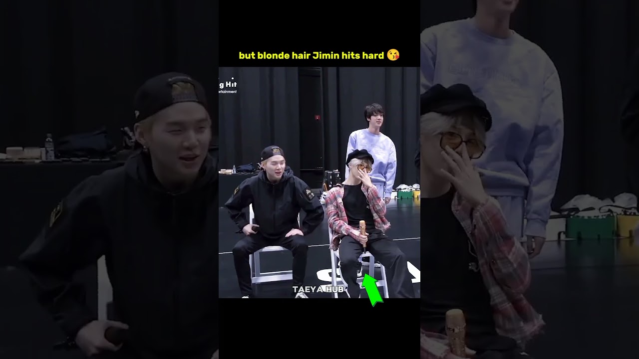 Jimin with blonde hair looks so unreal 😍🔥