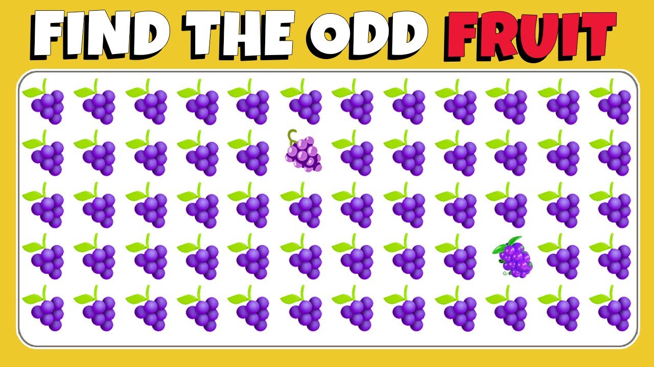 Find the ODD One Out 🍒🍓 | Fruit Emoji Quiz | Only 1% Can Spot It 😱 | 20 Levels | ODDEYE QUIZ