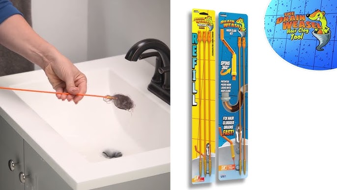 How to clean a drain using the Drain Weasel Hair Clog Tool Kit 