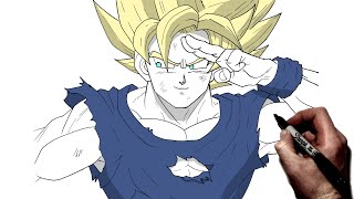 How To Draw Goku Ssj Step By Step Dragon Ball Daima