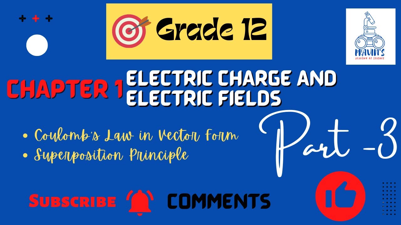 Class 12 PHYSICS Ch1 (PART - 3) Topic: Coulomb's Law in Vector Form and ...