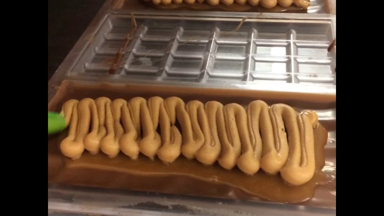 Peanut Butter Caramel Filled Chocolate Block