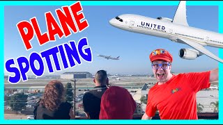 Plane Spotting with Matty Crayon at LAX | Planes for kids | Airplanes for kids