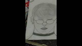 BTS💜 Member Jk 💜 Pencil drawing 💜 Like aim 100 Resimi