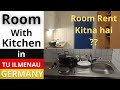 Room with Kitchen in Germany || Dorm Tour  || TU Ilmenau Campus