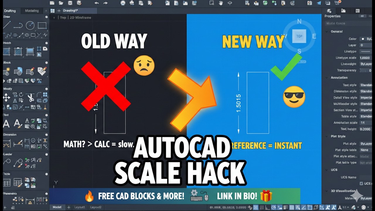 How to Scale with Reference in AutoCAD (Fast & Precise) #autocad # ...