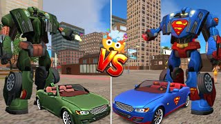 Green Transformers Car V/S Super Man Transformer Car In Rope Hero Vice Town  screenshot 5