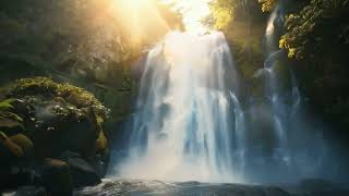 Sound of waterfall 滝の音 폭포 소리 | Chillout Relax Cure Sleep Read Study Work Music