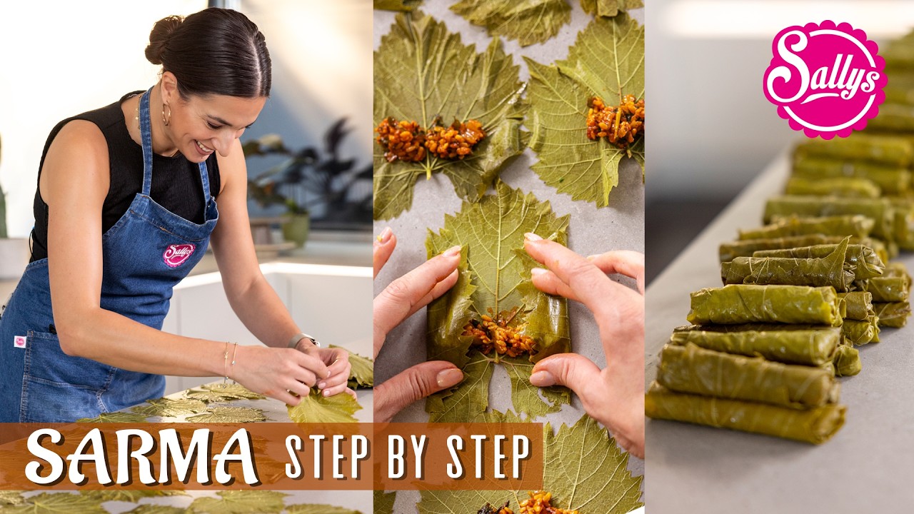 Gefüllte Weinblätter - Rezept meiner Mama I Sarma selber machen 💚 Reisfüllung