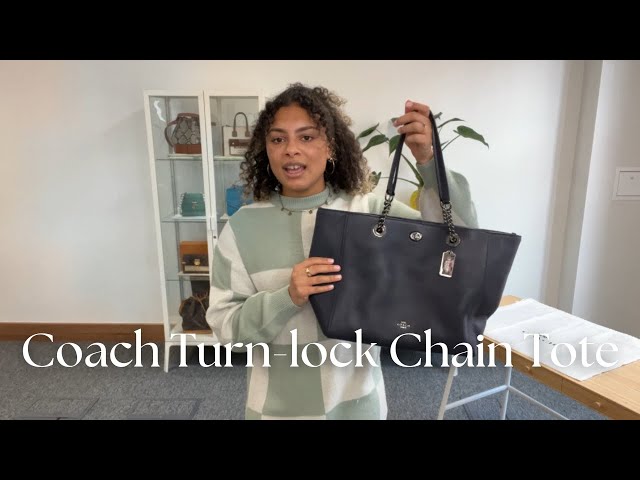 Coach Turnlock Chain Tote Review - YouTube
