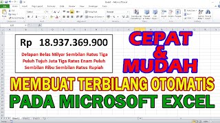 Terbilang otomatis pada microsoft excel ...