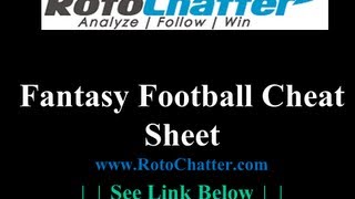 Fantasy Football Cheat Sheet | 2013 & Beyond