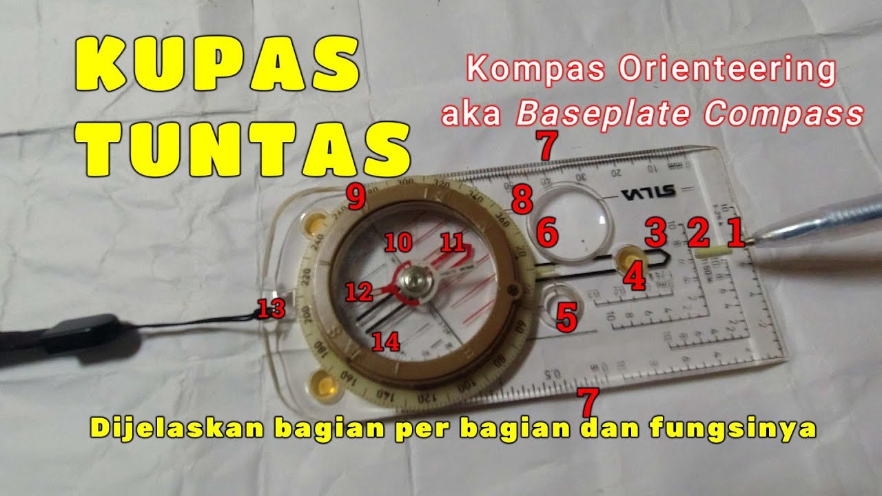Mengenal Baseplate Compass/ kompas Silva/ Kompas Orienteering, Menjelaskan detil setiap bagiannya