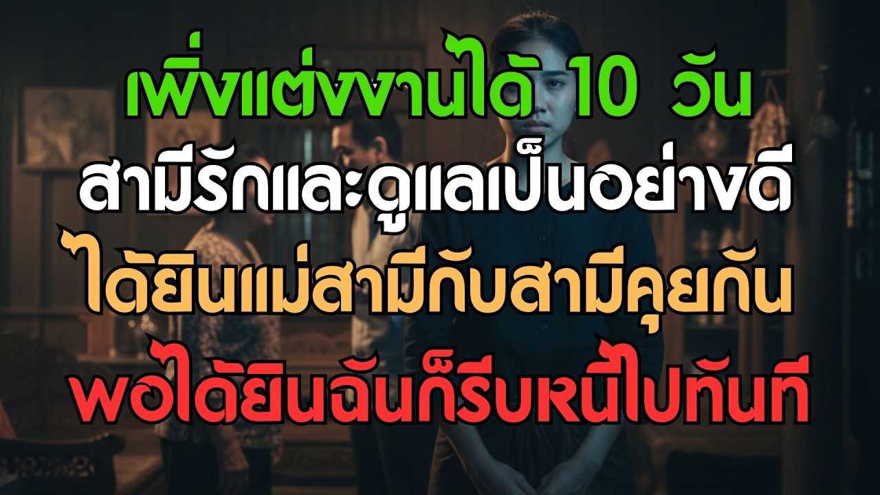 เพิ่งแต่งงานได้ 10 วัน สามีรักสุดหัวใจ พอได้ยินแม่สามีกับสามีคุยกัน ฉันก็หนีไปทันที