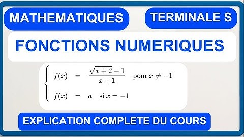 Fonctions numériques – Cours complet - Terminale S