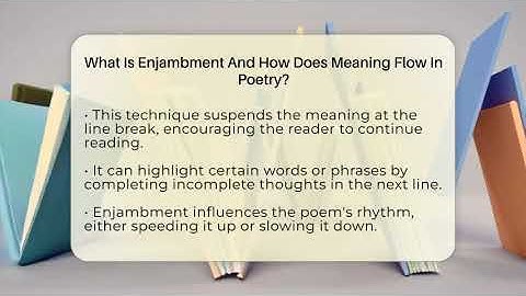 What Is Enjambment And How Does Meaning Flow In Poetry? - The Prose Path