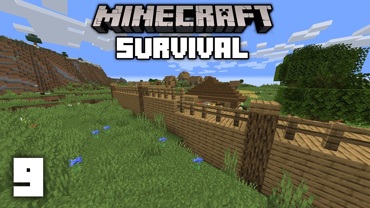 Minecraft 1 14 Survival Let S Play Village Wall Ep 9 Youtube