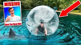 CATCHING THE POND MONSTER IN A GIANT BUBBLE!! Logan Is Missing