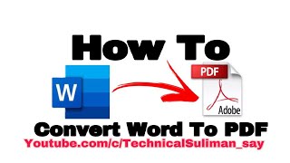 How to convert Word file to PDF file without internet || Urdu /Hindi