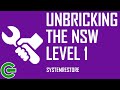 Doing a system restore  unbricking the nsw level 1