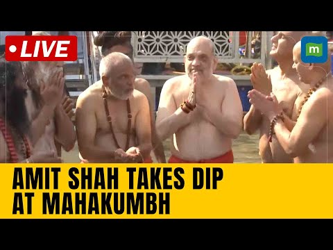 Live: Amit Shah takes holy dip along with Yogi Adityanath at Sangam in Prayagraj | N18G Episode cover
