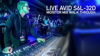Live Annotated Monitor Mix Walk Through Avid S6L-32D