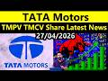 Tata Motors Share Latest News Today | TMPV TMCV Share Latest News Today |