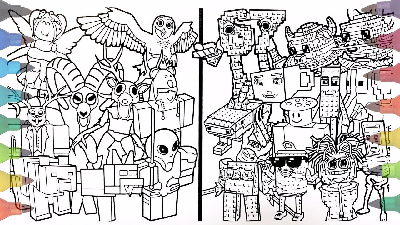 Steal a Brainrot vs 99 Nights in The Forest Roblox Новые большие раскраски