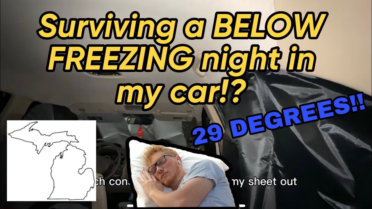 Car camping in BELOW FREEZING weather VLOG 004 YouTube