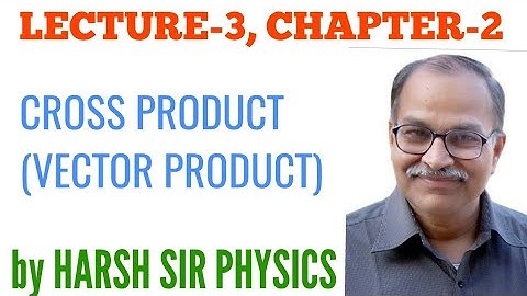 CROSS PRODUCT OF VECTORS, CHAPTER 2 LECTURE 5,  PHYSICS AND MATHEMATICS, H C VERMA LECTURES