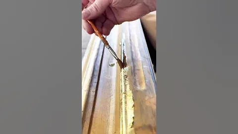 Gilding with 23k gold leaf #gold #gilding #goldleaf #gesso