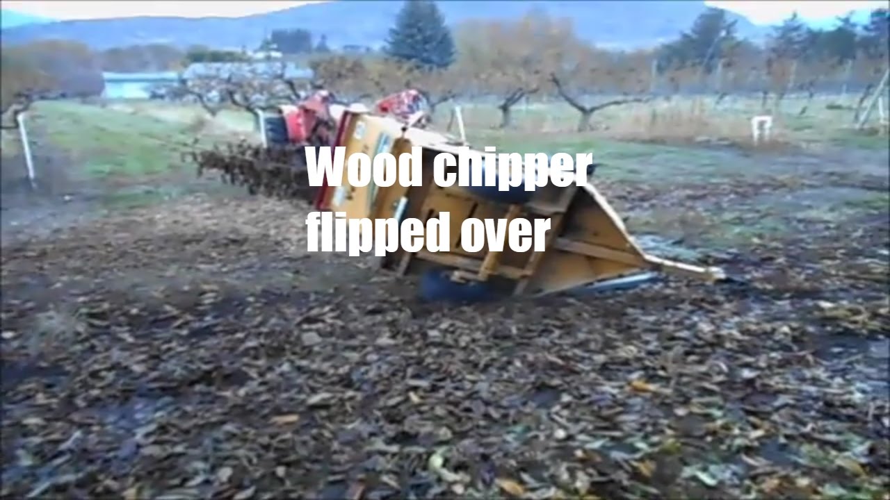A wood chipper fail all most turned bad YouTube