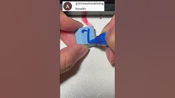Drawing Cristiano Ronaldo jersey number 7 on the keyboard#diy #art #tiktok #trending #customkeys