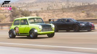 Mr Bean Car vs Supercars Highland Climb Race in Forza Horizon 5 #mrbean #minicooper screenshot 5