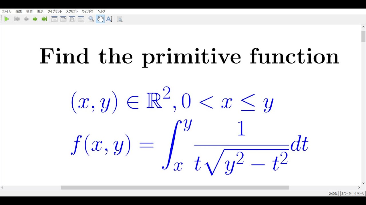 calculation exercise 777 Find the primitive function - YouTube