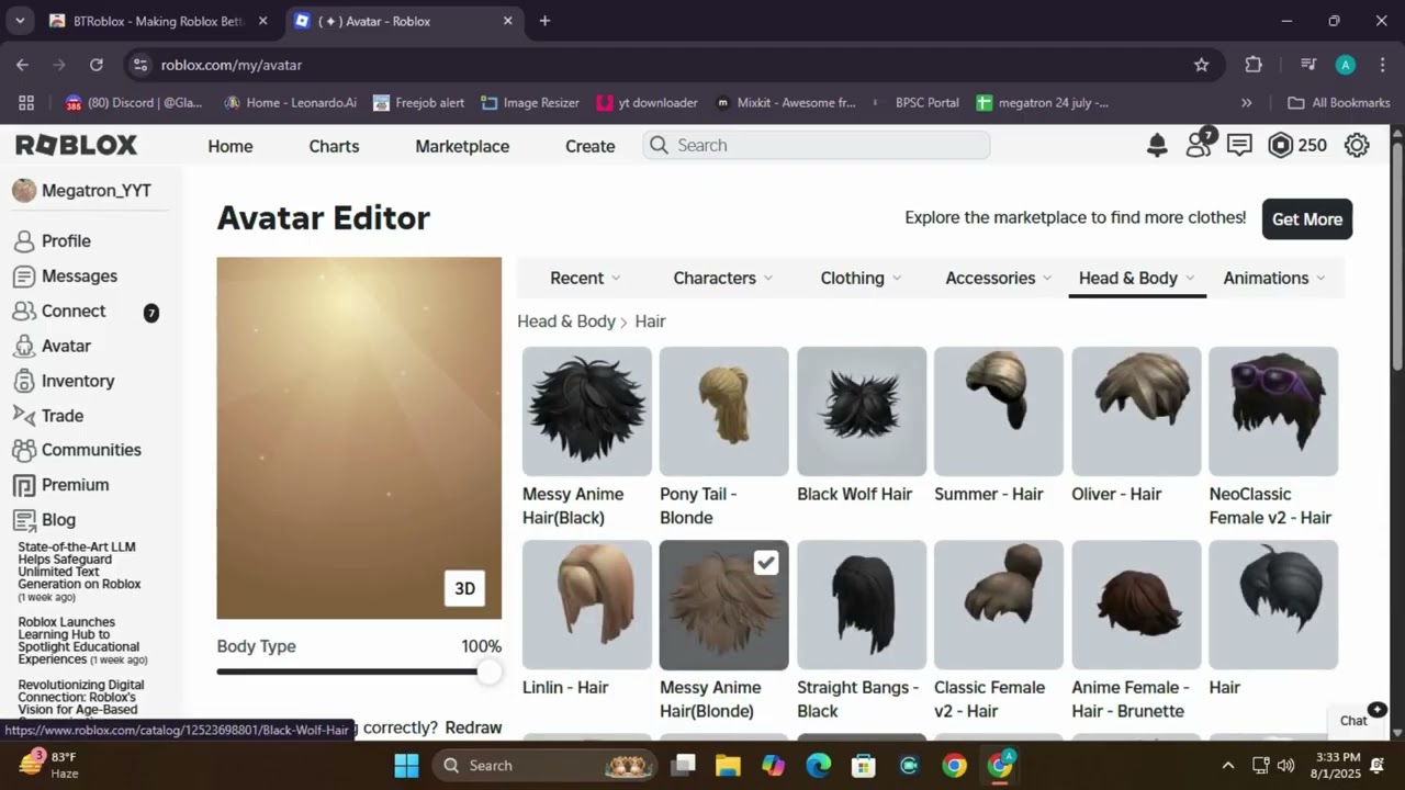 How To Equip More Than One Hair On Roblox 2025 Multiple Hair On 