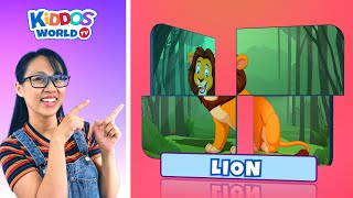 Guess the Animal Name Puzzle Game - Learning Different Kinds of Animals of the World with Miss V by Kiddos World TV 556,407 views 10 months ago 20 minutes