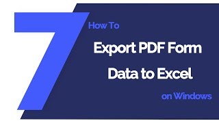 how to export pdf form data to excel on windows | pdfelement 7
