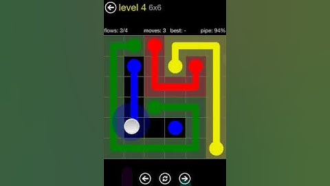 Flow Free 6X6 walkthrough level 4