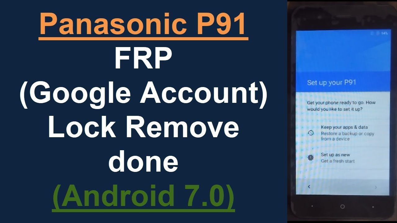 Panasonic P91 FRP remove done | Google Account Lock Remove Done Without Box (Android 7.0)