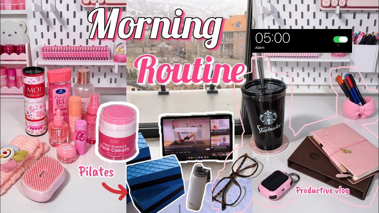 🎀Woke Up at 5AM for 30 Days… Productive Morning Routine 🌅✨