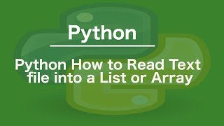 Python How to read text file into a list or array