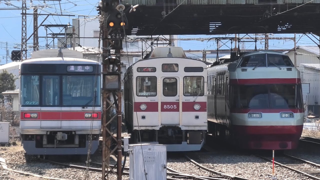 【まだまだ増備の計画あり】長野電鉄線 信濃吉田駅・須坂駅 列車発着シーン集 2024.1