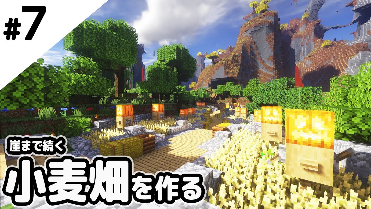 マインクラフト 崖まで続く小麦畑を作ってみる マイクラ実況 Youtube