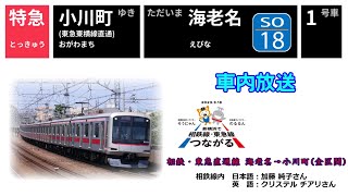 【車内放送】念願の開業!! 相鉄・東急直通線 特急 海老名→小川町(全区間) 車内アナウンス / Sōtetsu Shin-yokohama Line Train Announcements