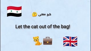 درس إنجليزي - ما معنى المصطلح : let the cat out of the bag