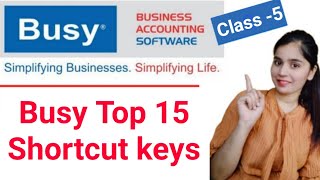 Top 15 Busy shortcut keys|| Busy Software Tutorial screenshot 4