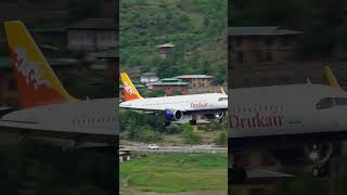 Drukair A320neo BUTTER Landing at Paro Airport | Kingdom of Bhutan